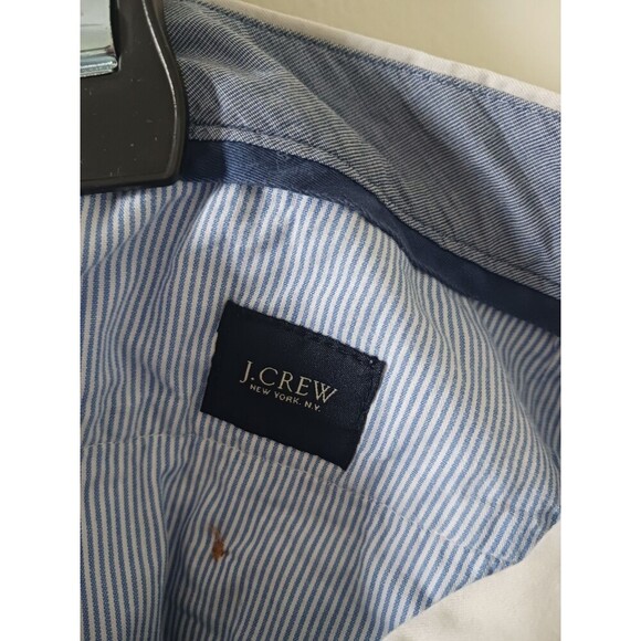 J.Crew Club Mens Chino Shorts Mid Rise Flat Front Beige Tan Khaki Size 35W - Picture 3 of 8